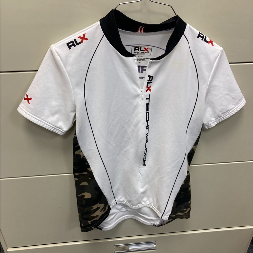 Polo by Ralph Lauren White and Black womens cycle jersey. Great condition